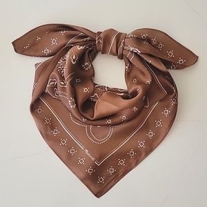 NWT Madewell Silk Oversized Bandana- Old Mahogany